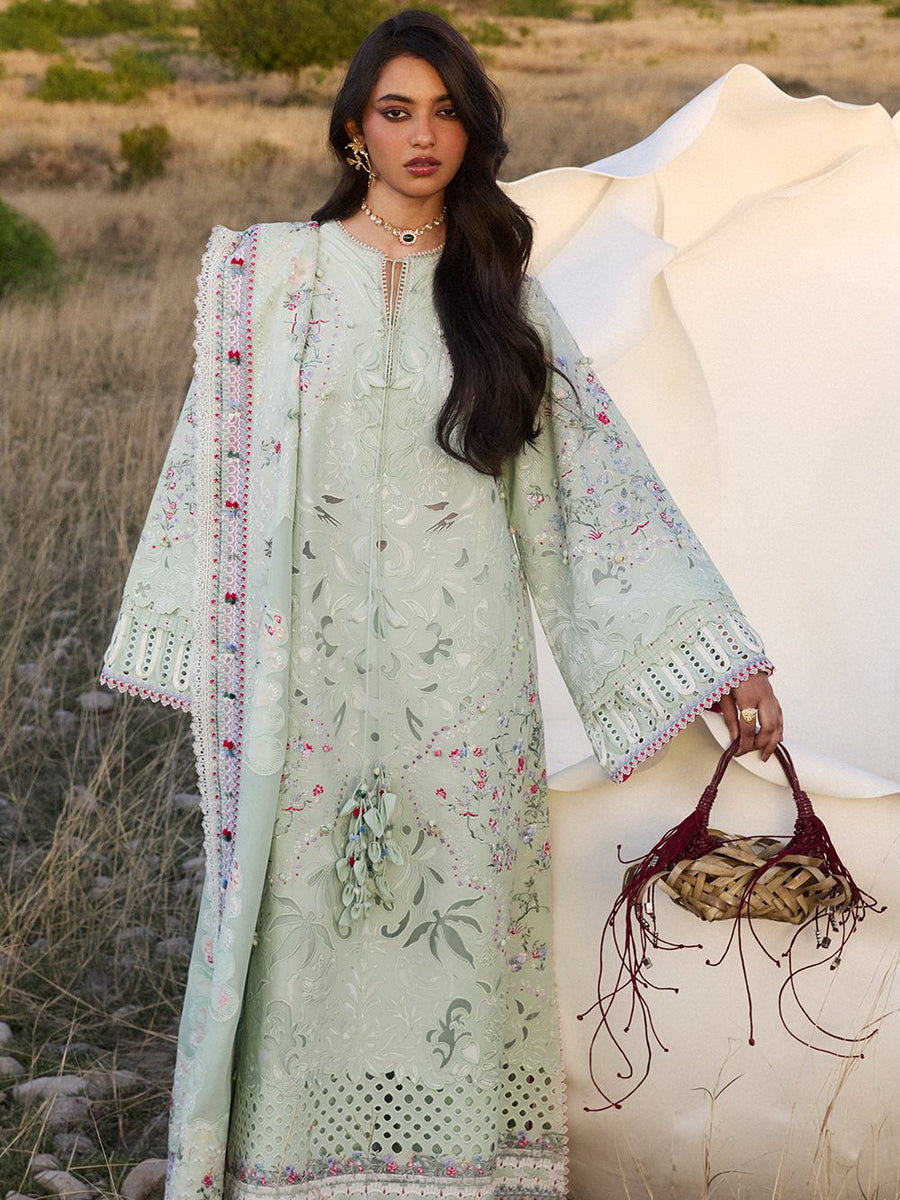Suffuse by Sana Yasir Eid Lawn Unstitched Embroidered 3Pc Suit - SEROLI