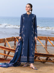 Rang Rasiya Carnation Embroidered Lawn Unstitched 3Pc Suit D-05 KEYA