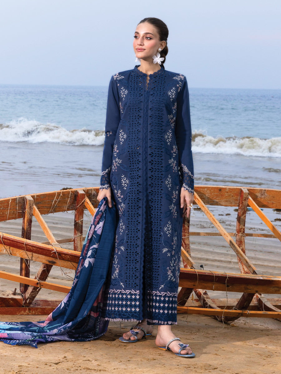 Rang Rasiya Carnation Embroidered Lawn Unstitched 3Pc Suit D-05 KEYA
