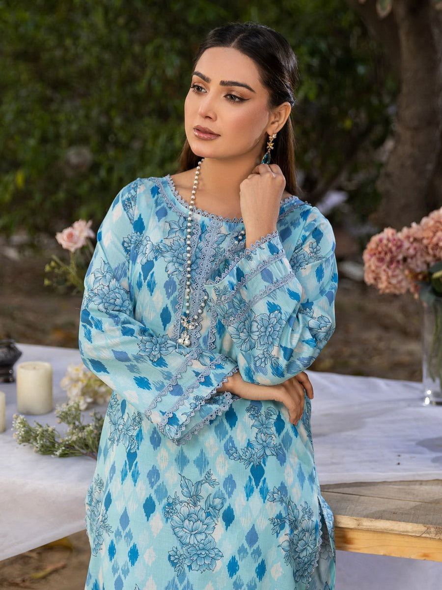 Motifz Classics Digital Printed Lawn Unstitched 2Pc Suit D-12