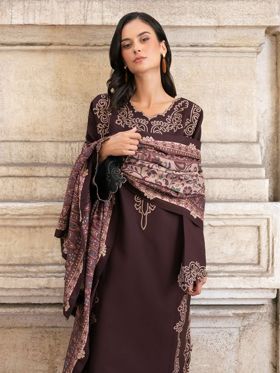 Meet Me In Istanbul by Rang Rasiya Unstitched Linen 3Pc Suit - SABLE