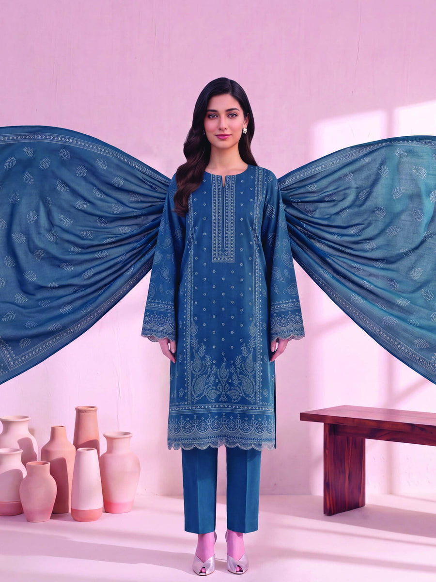 Zeenia Marina Vol-02 Digital Printed Linen Unstitched 3Pc Suit DS-07