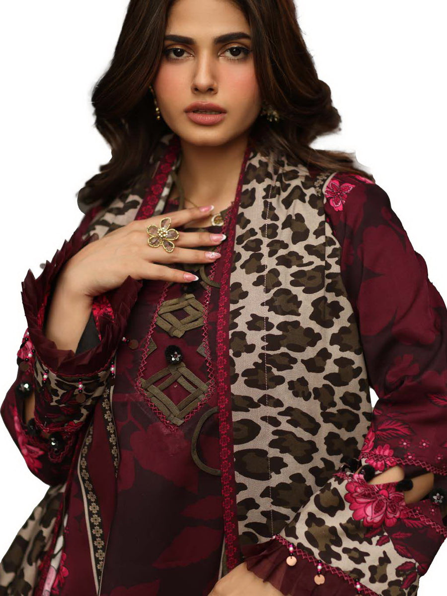 Charizma C-Print Vol-02 Printed Linen Unstitched 3Pc Suit CPW5-16