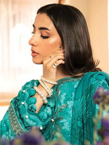 Maria.B M.Basics Embroidered Lawn Unstitched 3Pc Suit MB-CUS25-910A