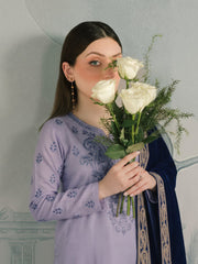 Zeenia Winter Pearls Embroidered Chamki Fabric Unstitched 3Pc Suit D-06