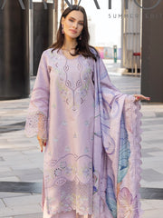 Rang Rasiya Carnation Embroidered Lawn Unstitched 3Pc Suit D-12 AMELIA