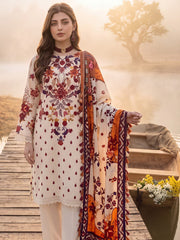 Al Zohaib Colors Printed Linen Unstitched 3Pc Suit D-04