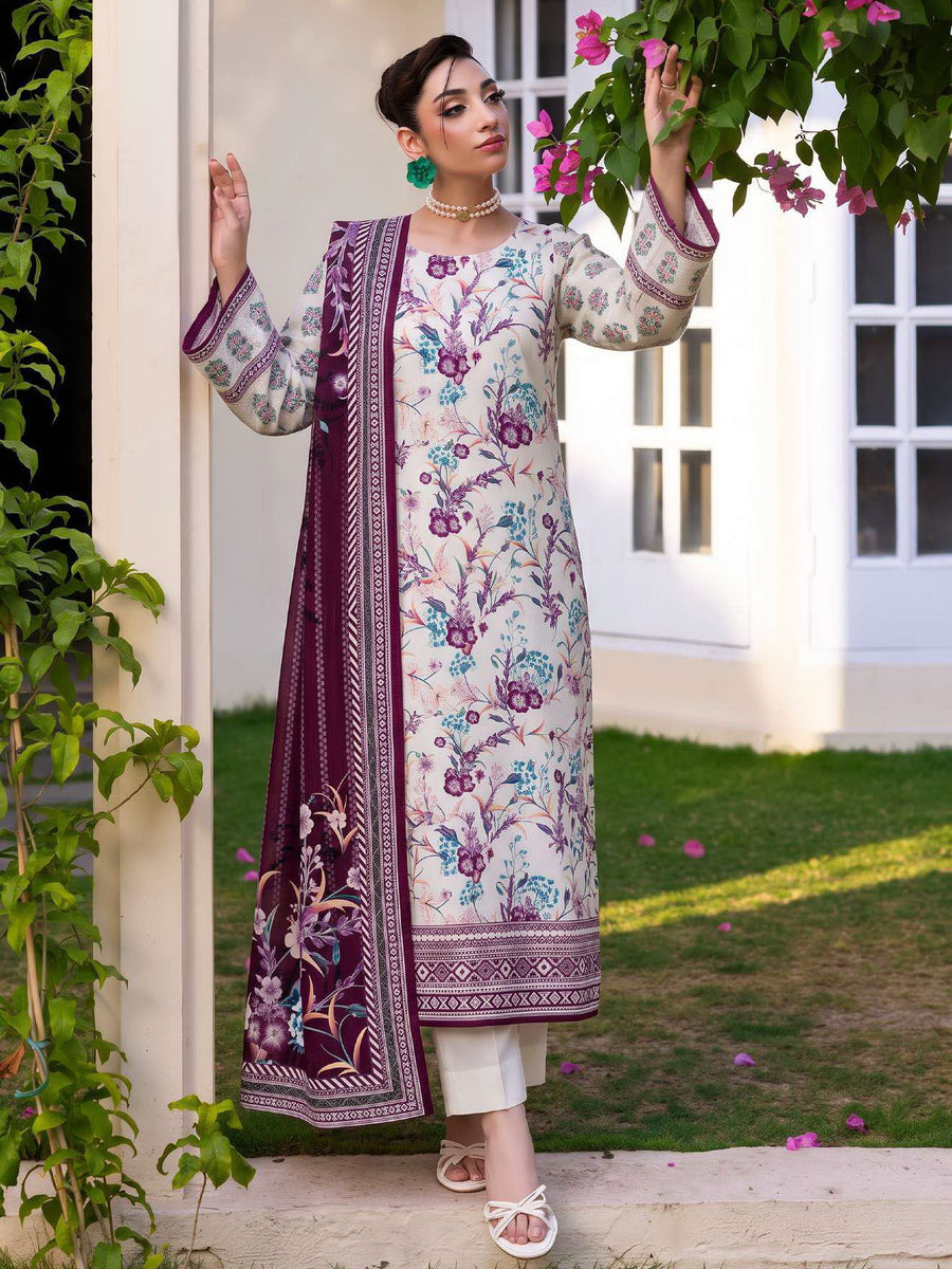 Motifz Rang Digital Printed Linen Unstitched 3Pc Suit 2022-EMIRA