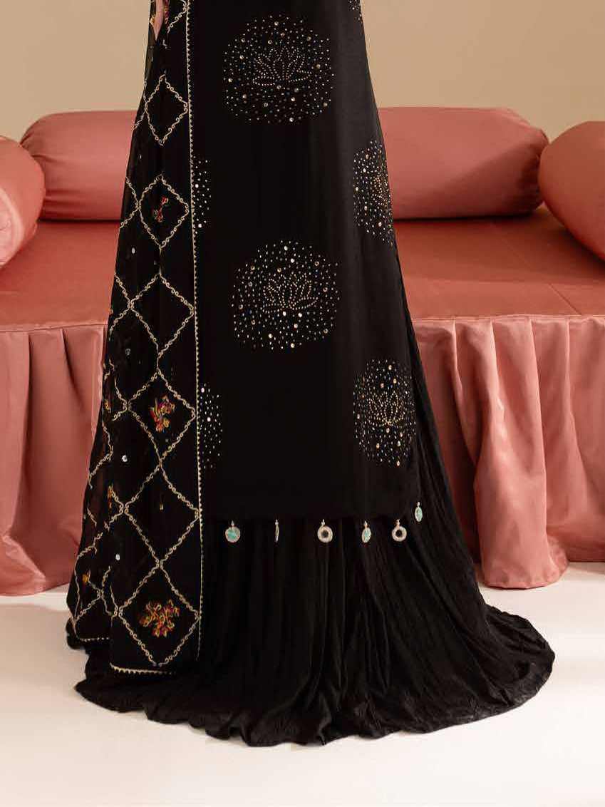 Nureh Mukeshkari Embroidered Chiffon Unstitched 3Pc Suit MK-12