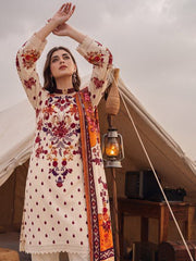 Al Zohaib Colors Printed Linen Unstitched 3Pc Suit D-04