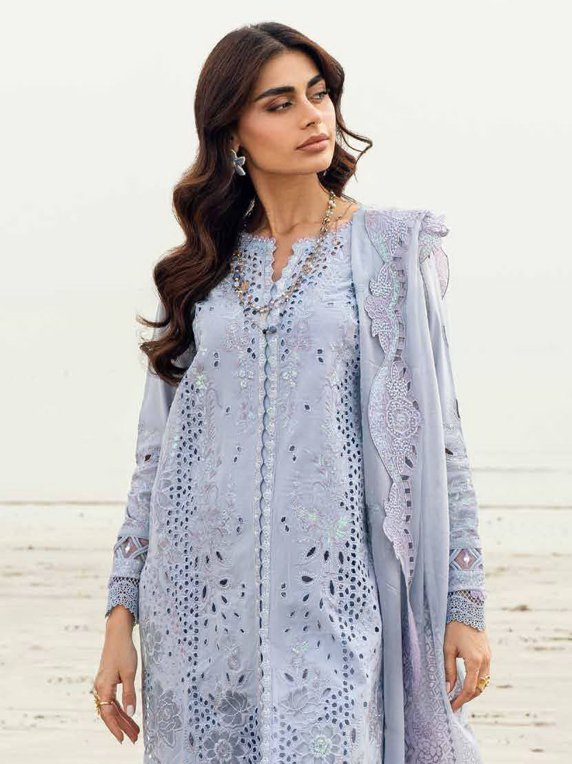 NUREH Khuwab Embroidered Swiss Lawn Unstitched 3 Piece Suit NE-150