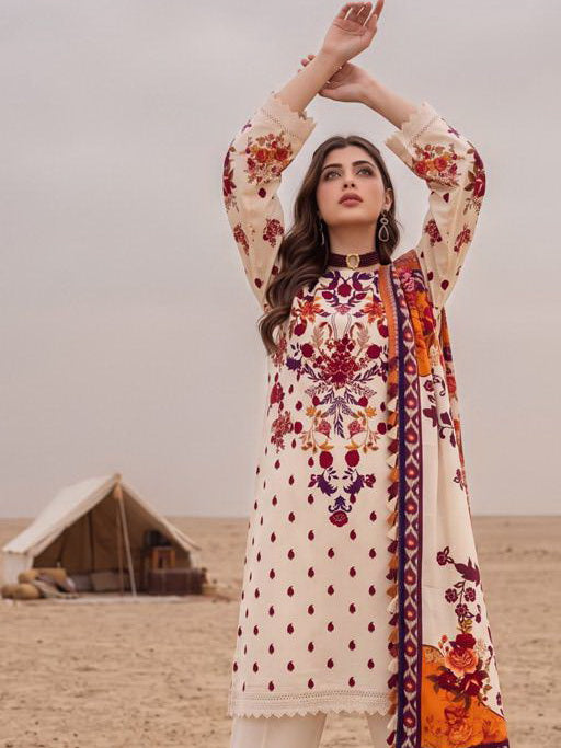 Al Zohaib Colors Printed Linen Unstitched 3Pc Suit D-04