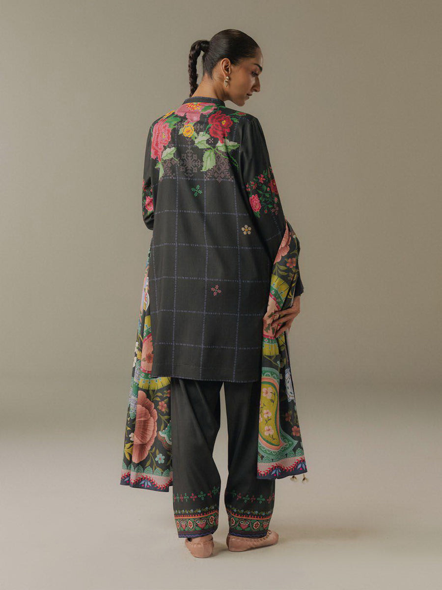 Coco by Zara Shahjahan Prints Vol-05 Unstitched Linen 3Pc Suit D-05A Olive Hour