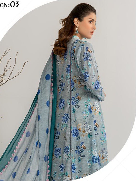 Motifz Zohra Digital Printed Lawn Unstitched 3Pc Suit D-03