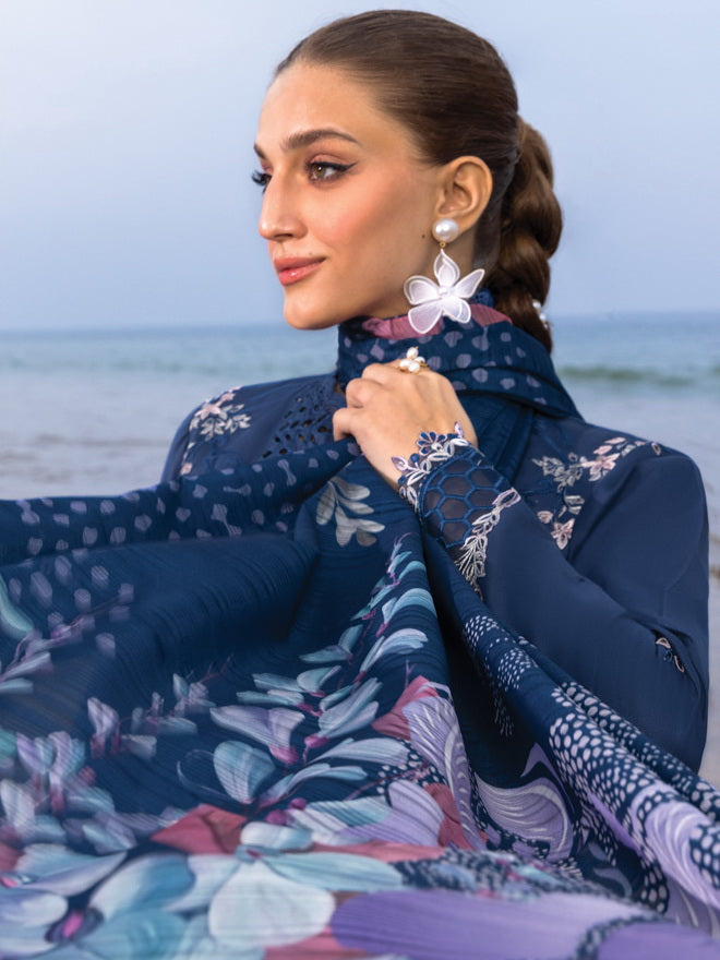 Rang Rasiya Carnation Embroidered Lawn Unstitched 3Pc Suit D-05 KEYA