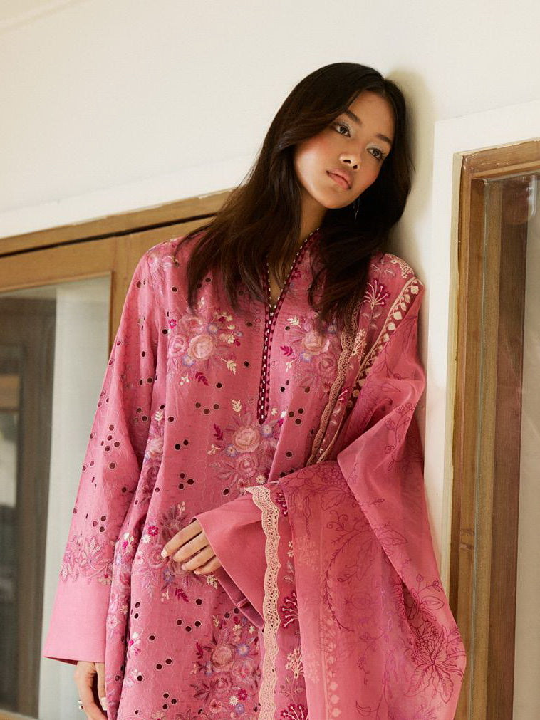 Zara Shahjahan Satori Embroidered Lawn Unstitched 3Pc Suit D-10B KAIRO