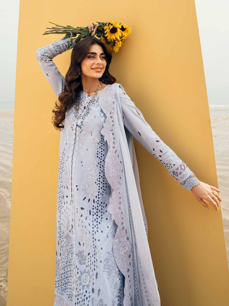 NUREH Khuwab Embroidered Swiss Lawn Unstitched 3 Piece Suit NE-150