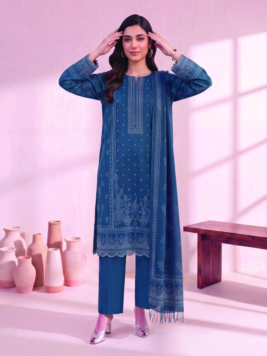 Zeenia Marina Vol-02 Digital Printed Linen Unstitched 3Pc Suit DS-07