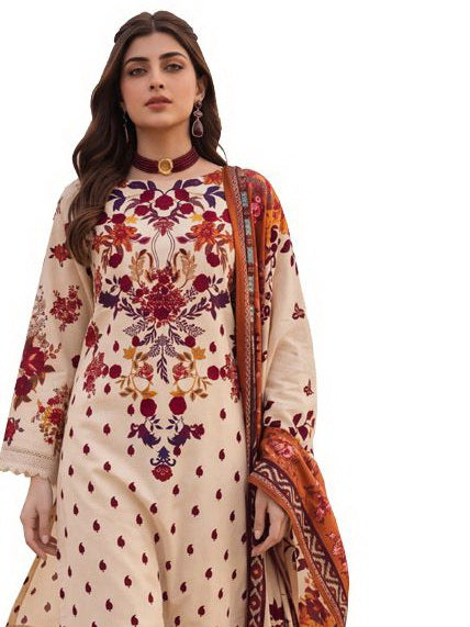Al Zohaib Colors Printed Linen Unstitched 3Pc Suit D-04