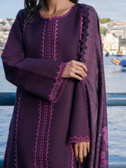 Meet Me In Istanbul by Rang Rasiya Unstitched Linen 3Pc Suit - MAUVE
