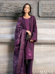 Meet Me In Istanbul by Rang Rasiya Unstitched Linen 3Pc Suit - MAUVE