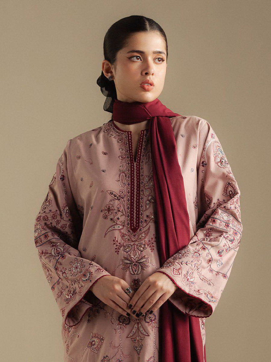 Coco by Zara Shahjahan Winter Unstitched Karandi 3Pc Suit D-06A BLOOM