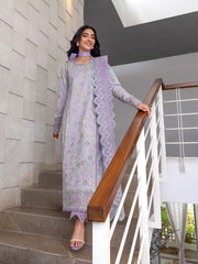 Rang Rasiya Carnation Embroidered Lawn Unstitched 3Pc Suit D-11 LILY