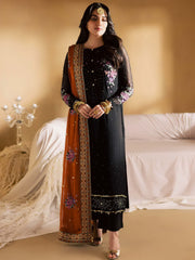 Nureh Mukeshkari Embroidered Mukesh Chiffon Unstitched 3Pc Suit MK-18