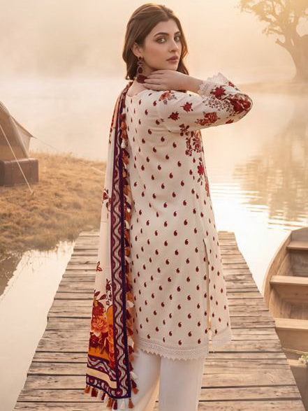 Al Zohaib Colors Printed Linen Unstitched 3Pc Suit D-04