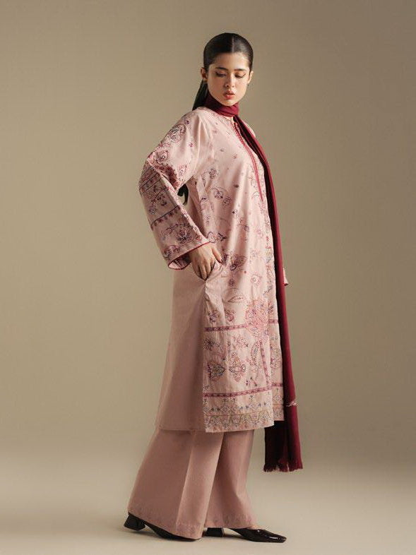 Coco by Zara Shahjahan Winter Unstitched Karandi 3Pc Suit D-06A BLOOM