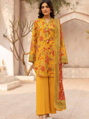Motifz Rang Vol-01 Digital Printed Lawn Unstitched 3Pc Suit 5442-Reena