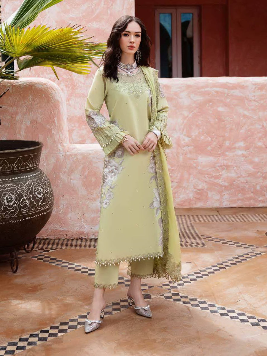 Charizma Reem Embroidered Lawn Unstitched 3Pc Suit RM5-08