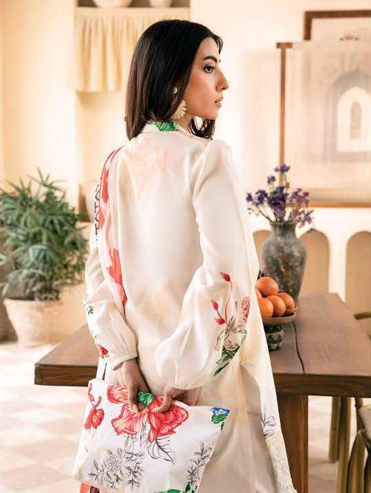 Maria.B M.Basics Embroidered Lawn Unstitched 3Pc Suit MB-CUS25-907B