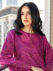 Rang Rasiya Carnation Embroidered Lawn Unstitched 3Pc Suit D-10 MAHRA
