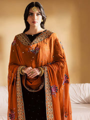 Nureh Mukeshkari Embroidered Mukesh Chiffon Unstitched 3Pc Suit MK-18