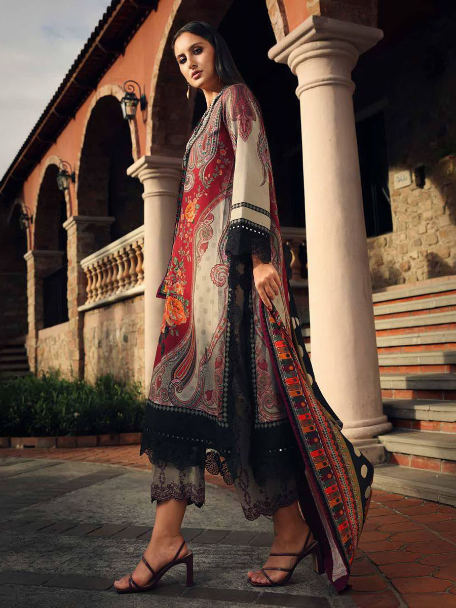 Charizma Combination Vol-02 Embroidered Linen Unstitched 3Pc Suit CCW7-17
