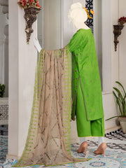 Noir by Humdum Embroidered Slub Linen Unstitched 3Pc Suit D-08