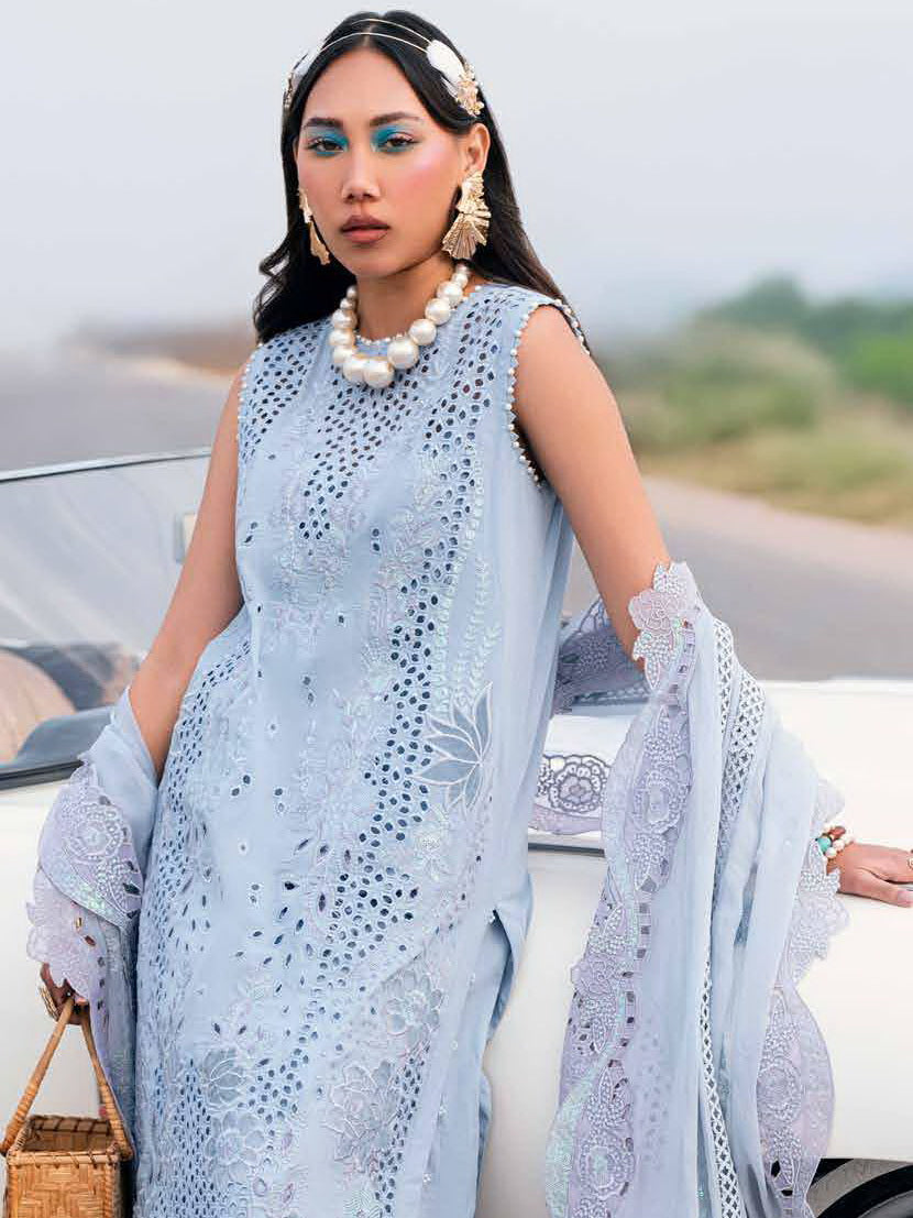 NUREH Khuwab Embroidered Swiss Lawn Unstitched 3 Piece Suit NE-150