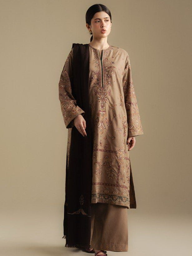 Coco by Zara Shahjahan Winter Unstitched Karandi 3Pc Suit D-06B BLOOM
