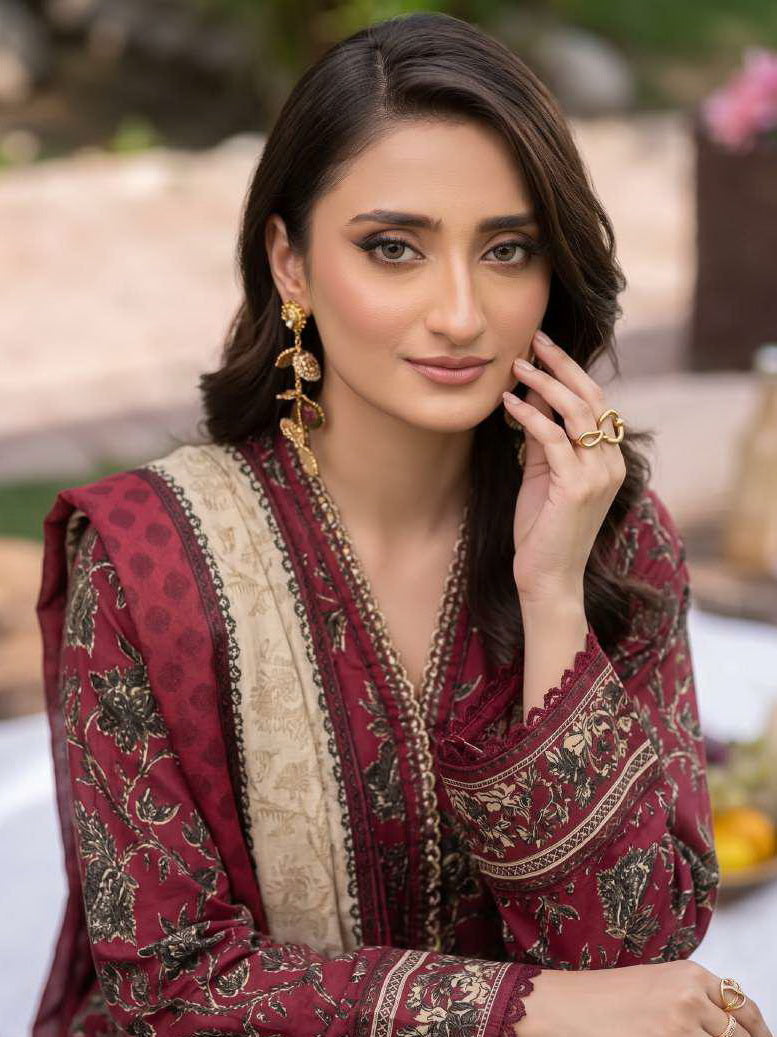 Motifz Rang Digital Printed Linen Unstitched 3Pc Suit 2023-AALIYA