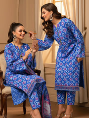 Ittehad X Bin Ameer Premium Karandi Unstitched Printed 3Pc Suit D-07