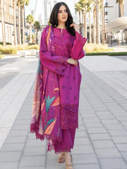 Rang Rasiya Carnation Embroidered Lawn Unstitched 3Pc Suit D-10 MAHRA