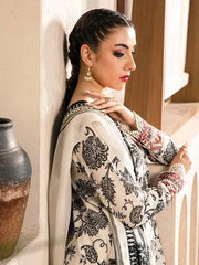 Maria.B M.Basics Embroidered Lawn Unstitched 3Pc Suit MB-CUS25-909A