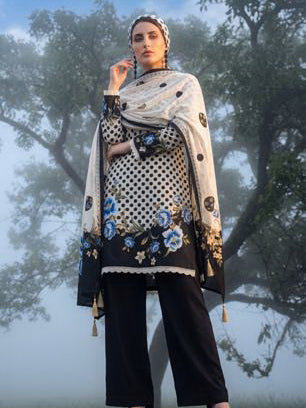 Al Zohaib Colors Printed Linen Unstitched 3Pc Suit D-07