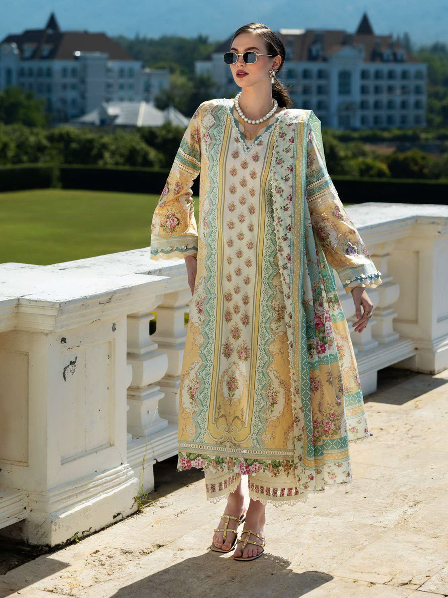 Elaf Prints Unstitched Printed Lawn 3Pc Suit EPE-03A ELARA'S EMBRACE