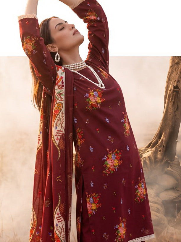 Al Zohaib Colors Printed Linen Unstitched 3Pc Suit D-05