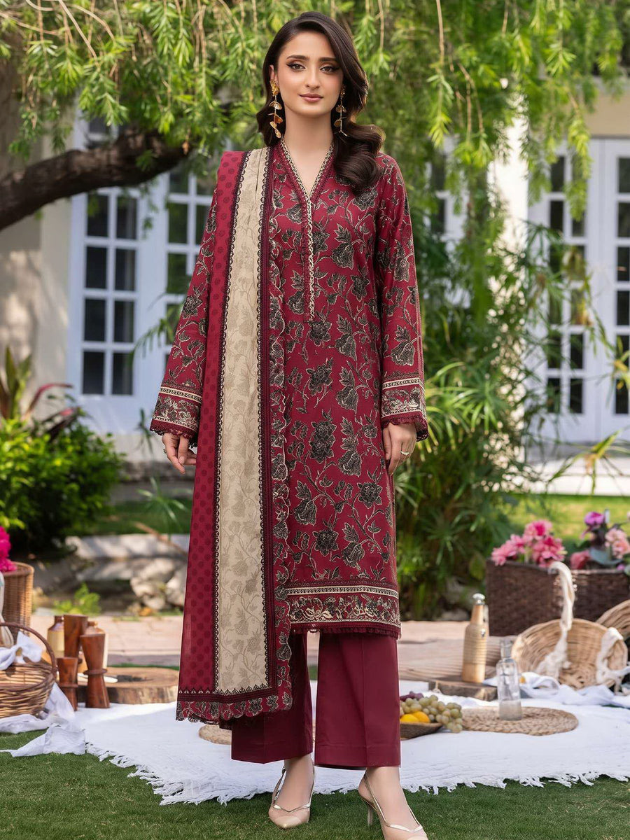 Motifz Rang Digital Printed Linen Unstitched 3Pc Suit 2023-AALIYA