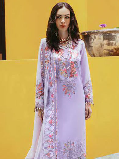 Charizma Reem Embroidered Lawn Unstitched 3Pc Suit RM5-01