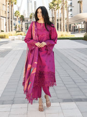 Rang Rasiya Carnation Embroidered Lawn Unstitched 3Pc Suit D-10 MAHRA