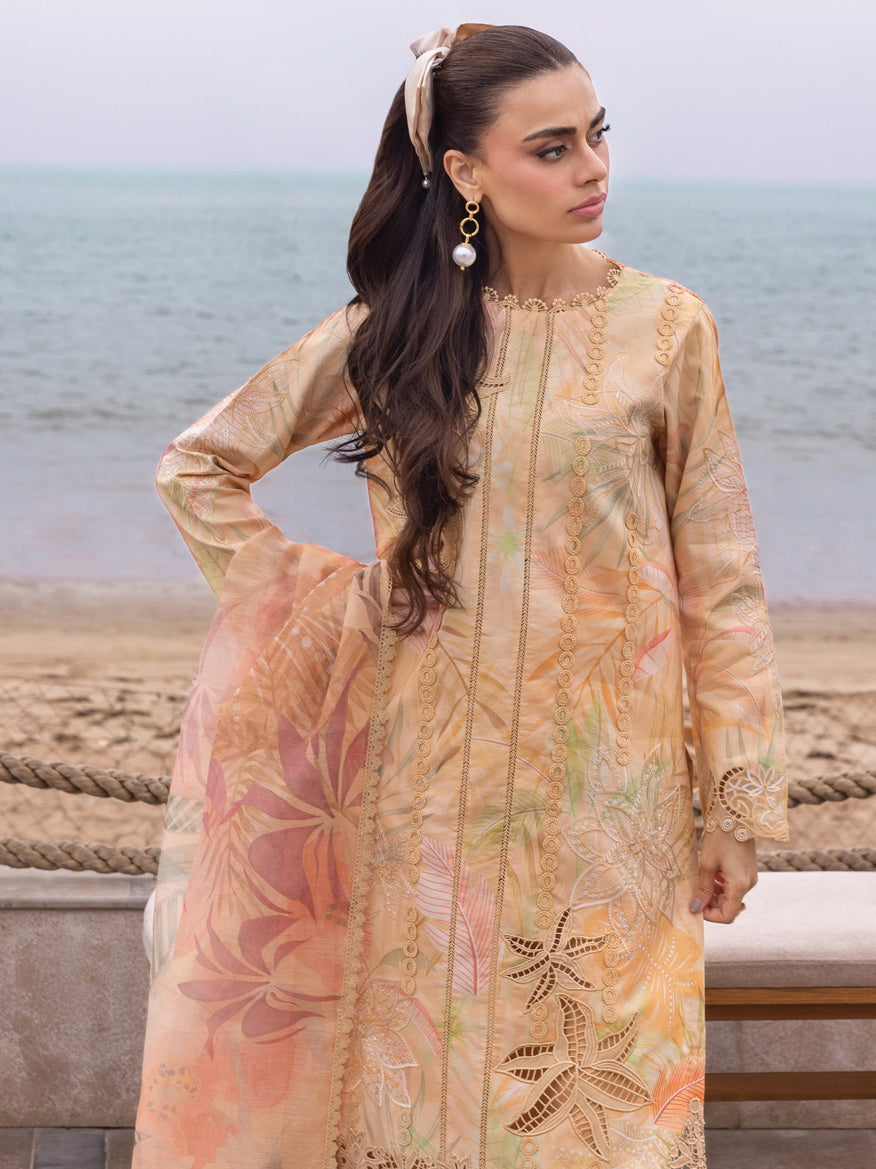 Rang Rasiya Carnation Embroidered Lawn Unstitched 3Pc Suit D-01 EZRA